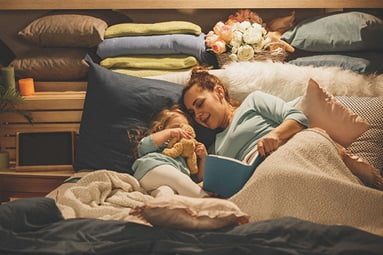 Parents can introduce rituals that signal bedtime.