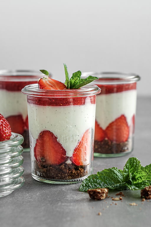Erdbeer-Dessert in Weck-Glas