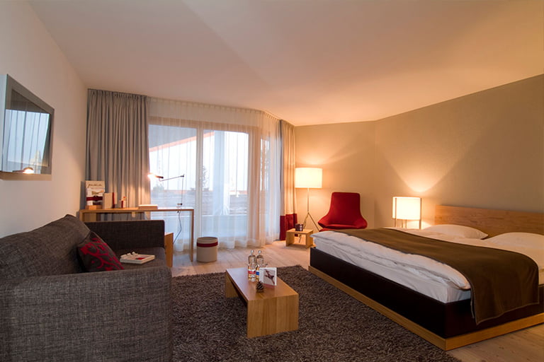 Room at the Hotel Schweizerhof in Lenzerheide.